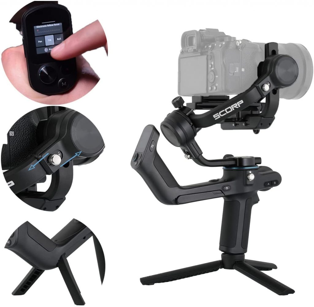FeiyuTech SCORP Official-Camera Stabilizer,3-Axis Handheld Gimbal for DSLR, Gimbals for DSLR