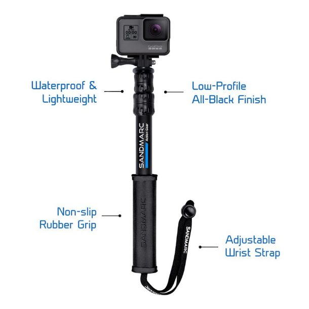 SANDMARC Waterproof Selfie Pole, Best GoPro Sticks For Snowboarding