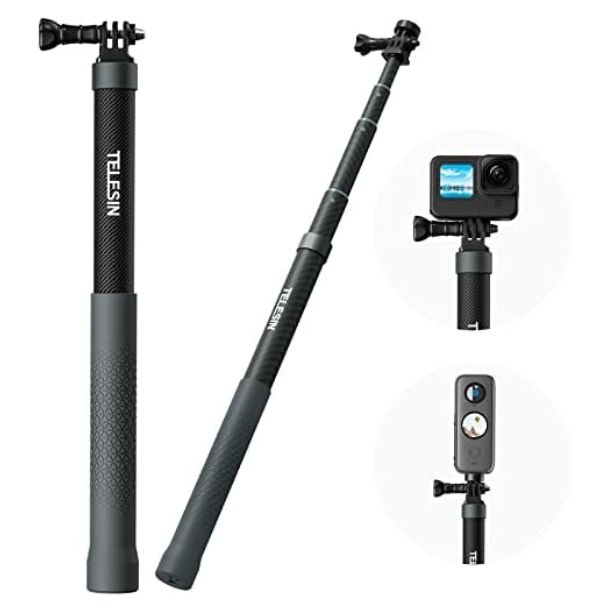 TELESIN Selfie Stick Long Pole, Best GoPro Sticks For Snowboarding